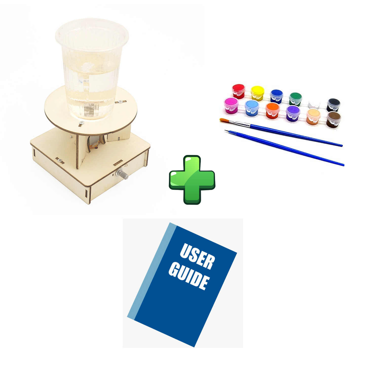 DIY Electric Science Toys Water Tornado Swirl Maker Wooden Puzzle Creative Novelty Science Experiment Project Gifts for Children