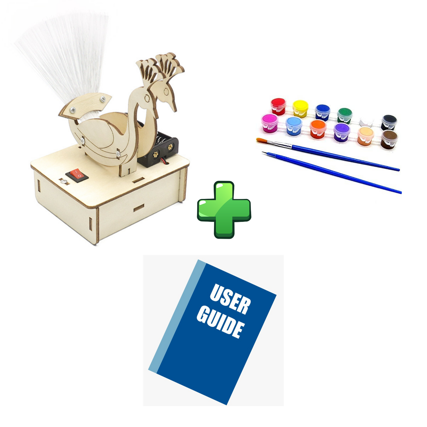 DIY Peacock Fiber Light Kids Science Toys Teenager Assembled Electric STEM Kit Experiment Teaching Material for Kids Educational