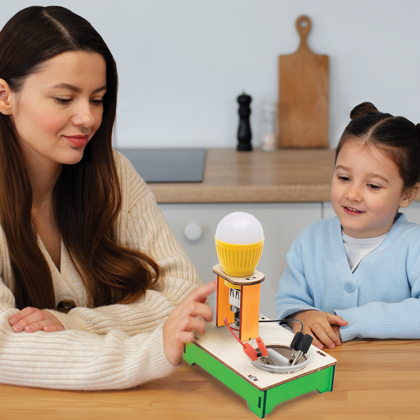DIY Water Power Generator with Salt STEM Kits Technologia Science Experimental Tool Learning Educational Wooden Puzzle Games