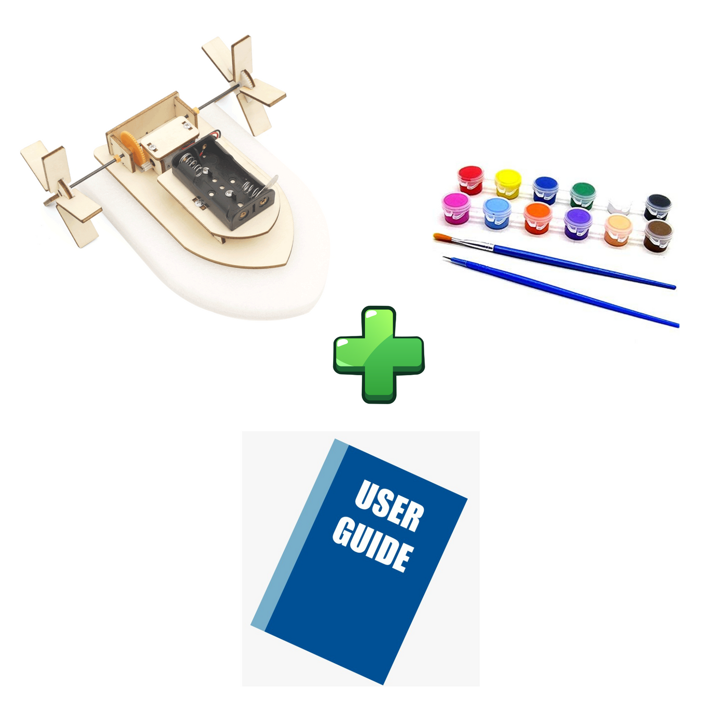 Wooden STEM DIY Electronic Kit Children Technology Toys Paddle Wheel Ship Science Creative Inventions Assembly 3D Puzzles Games