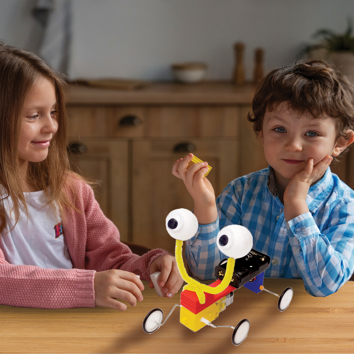 DIY Kids Diy Reptile Robot Electric Wooden Science Experiments Technological Invention Creative Handmade Assemble Toys