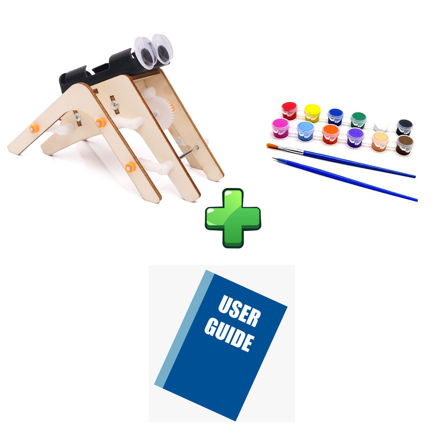 Walking Spider Robot Bionic Robot DIY Assemble Model Science Technology Education Experiment Kit Wooden Stem Puzzle