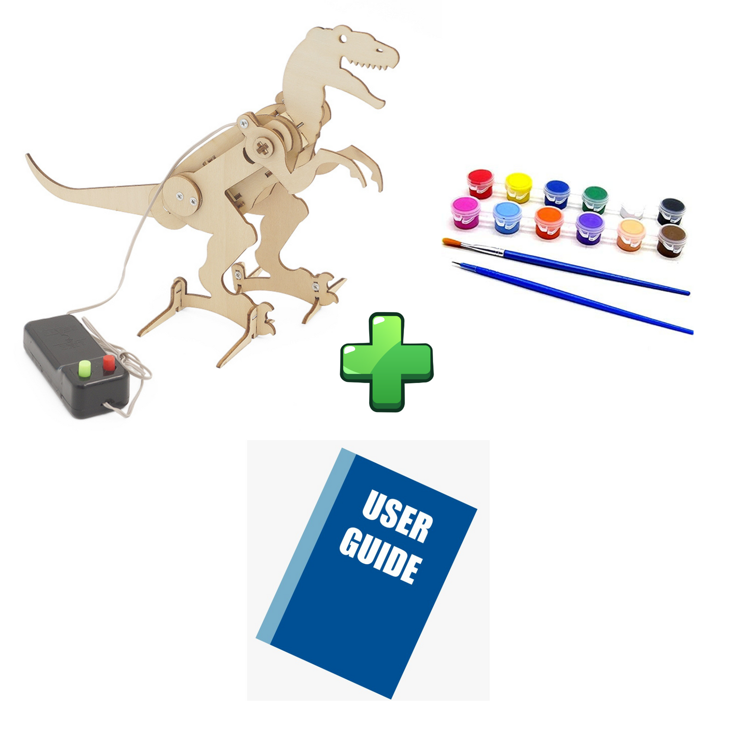 DIY Dinosaur Robot ā 3D Wooden STEM Kit Educational Science Building STEM