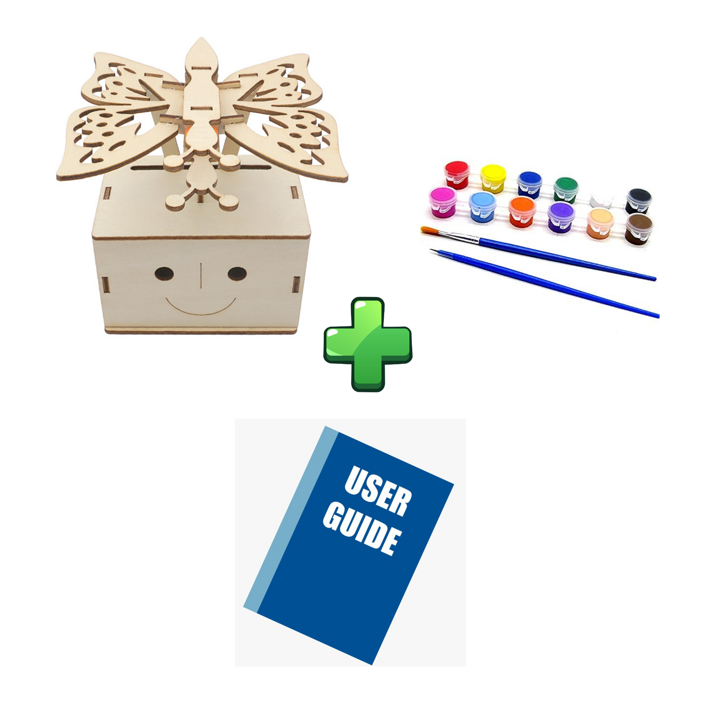 DIY Wooden Electric Butterfly Flying Children's Gear Transmission Mechanical Technology Scientific STEM Home School Education