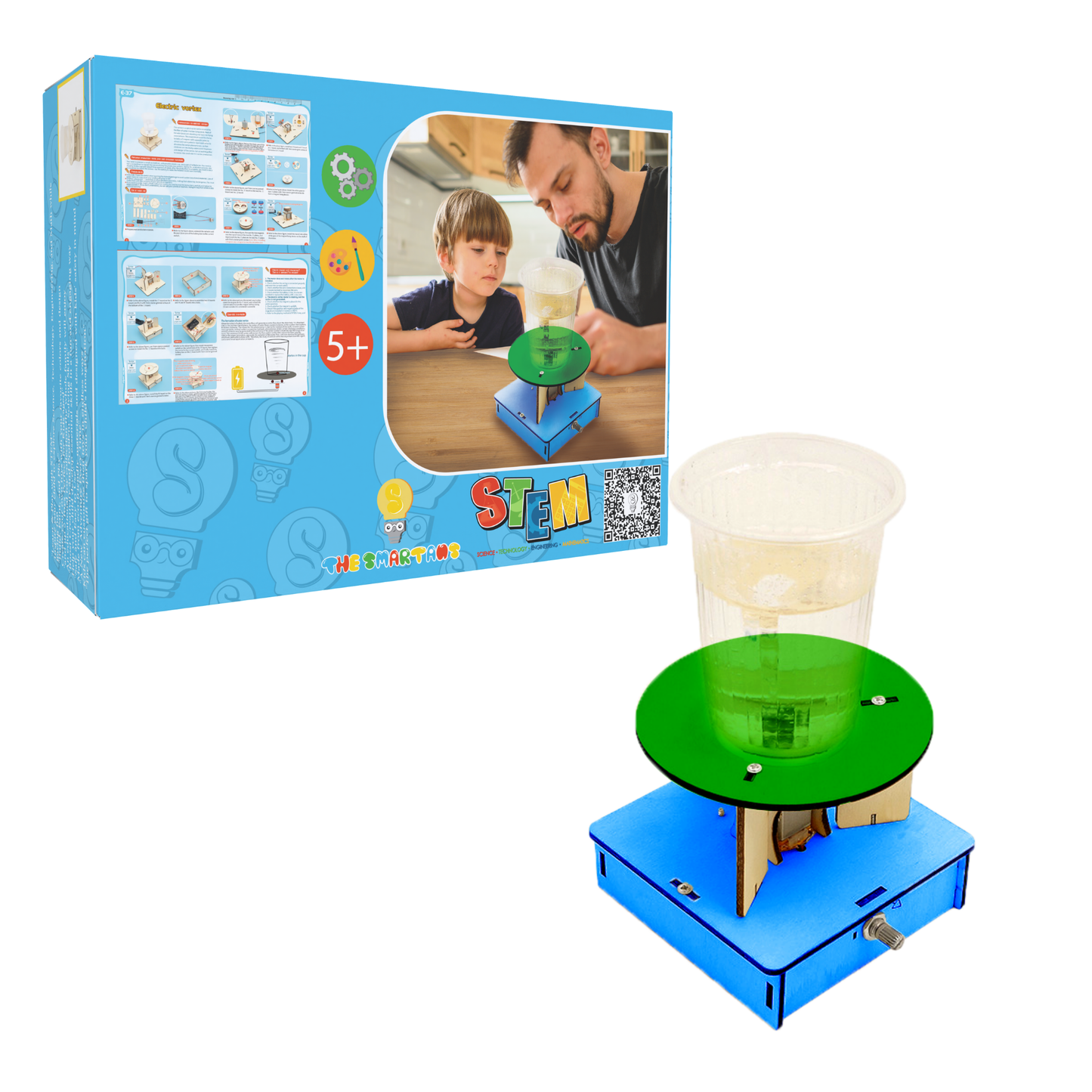 DIY Electric Science Toys Water Tornado Swirl Maker Wooden Puzzle Creative Novelty Science Experiment Project Gifts for Children