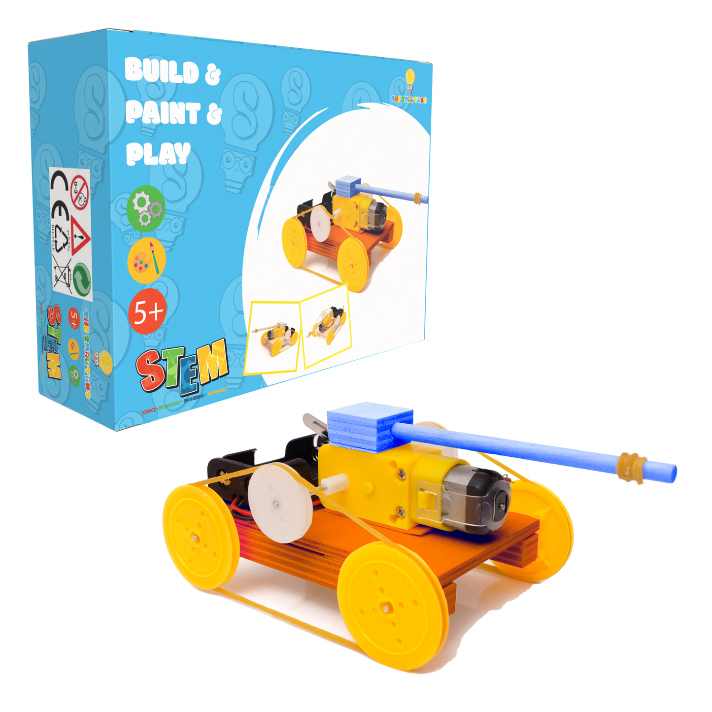 DIY Small Electric Tank STEM Toys Technology Science Experimental Tool Kit Learning Educational Wooden Puzzle Games for Kids