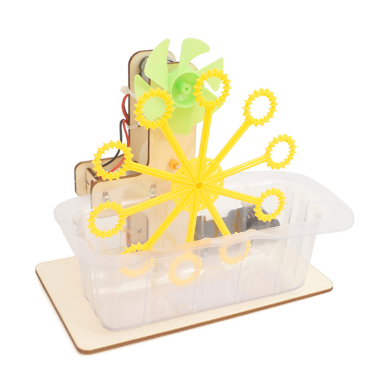 STEM Toys DIY Bubble Machine Assembling Model Material Kits Students Educational Science Experiment Technology Toys for Children
