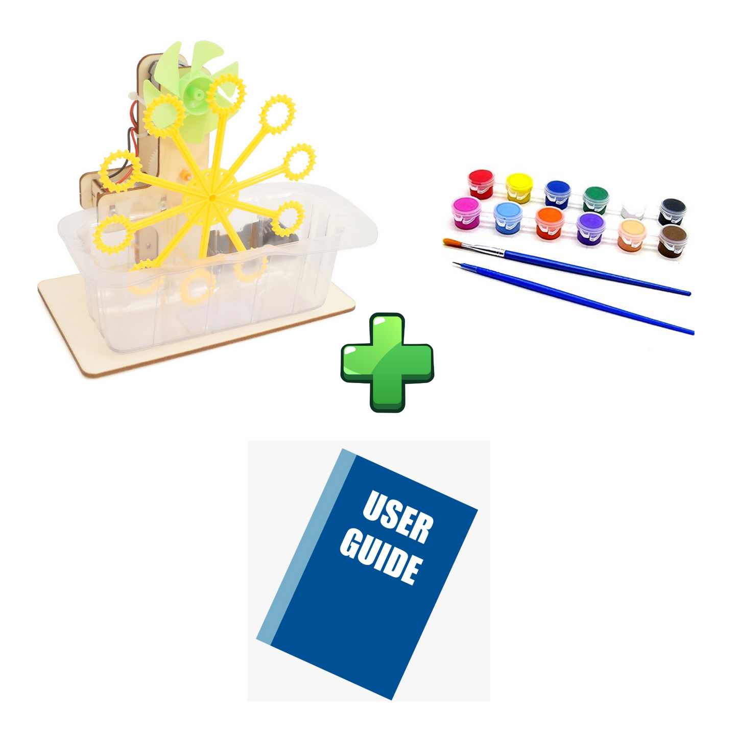 STEM Toys DIY Bubble Machine Assembling Model Material Kits Students Educational Science Experiment Technology Toys for Children