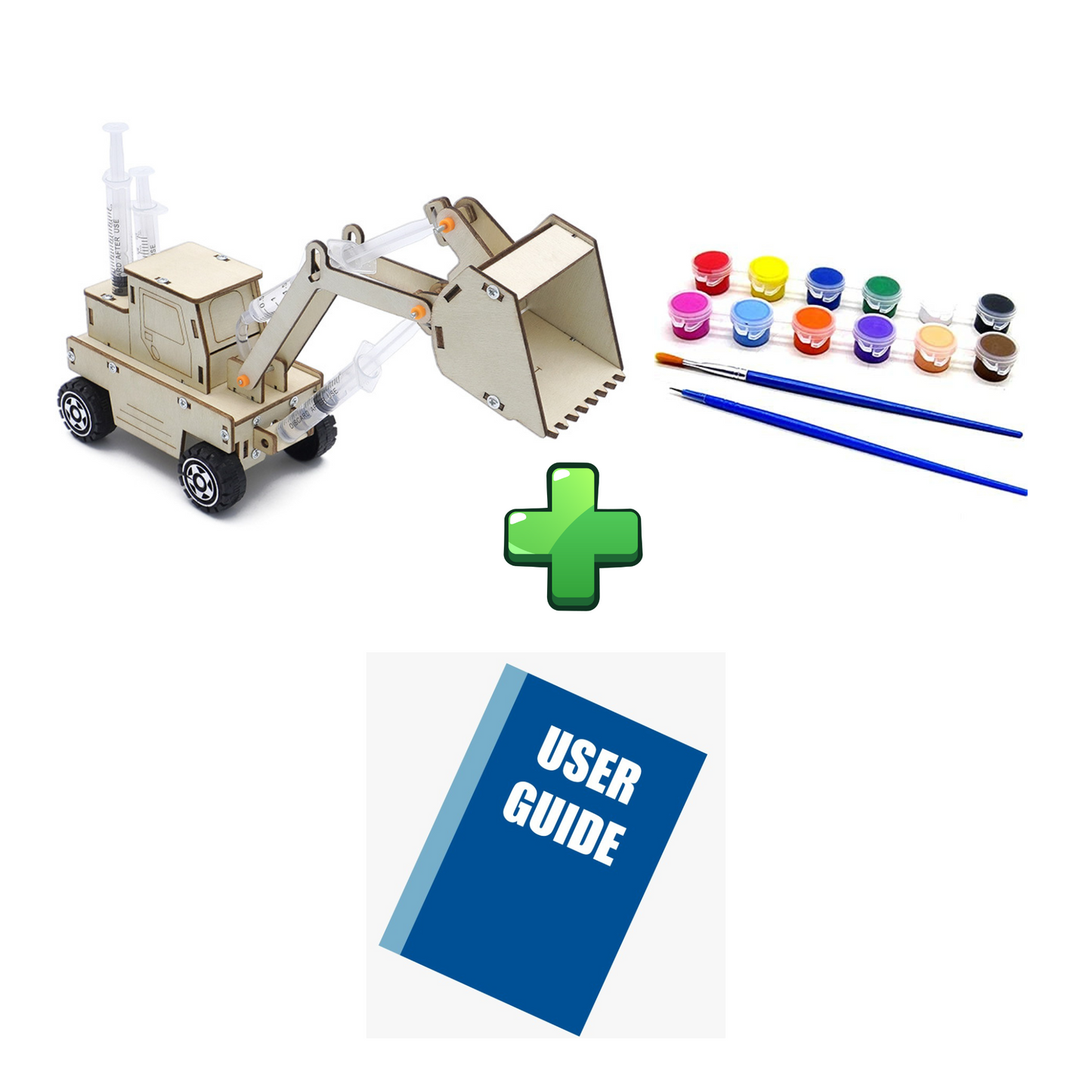 STEM Toys for Children Educational Science Experiment Technology Toy Set DIY Forklift Hydraulic Bulldozer Model Puzzle Kids Toys