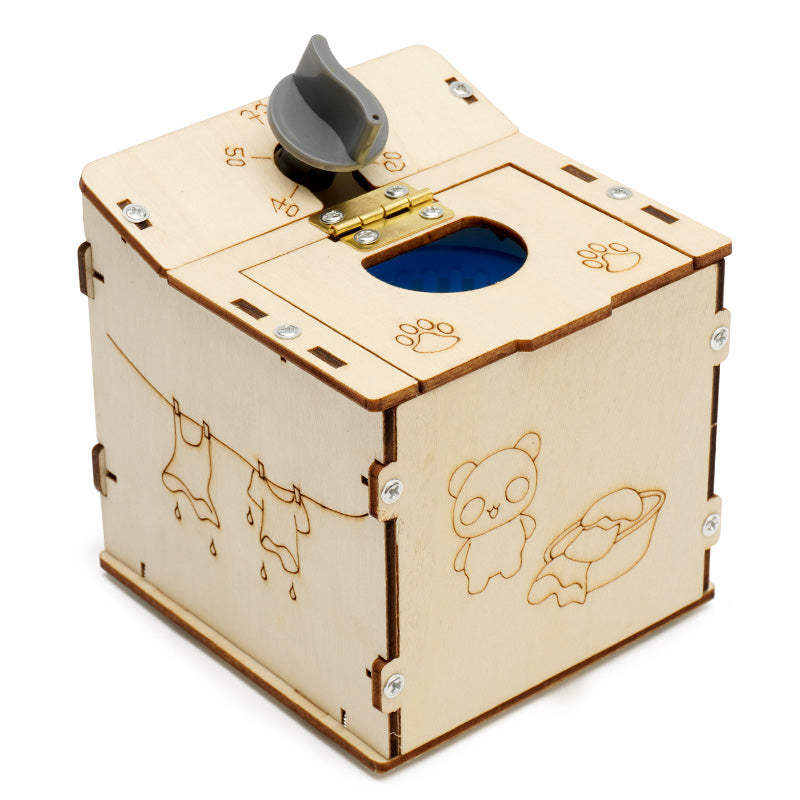 Washing Machine Building Kits Science Projects Experiment Kits Wood Washing Machine Toy for Development Toy