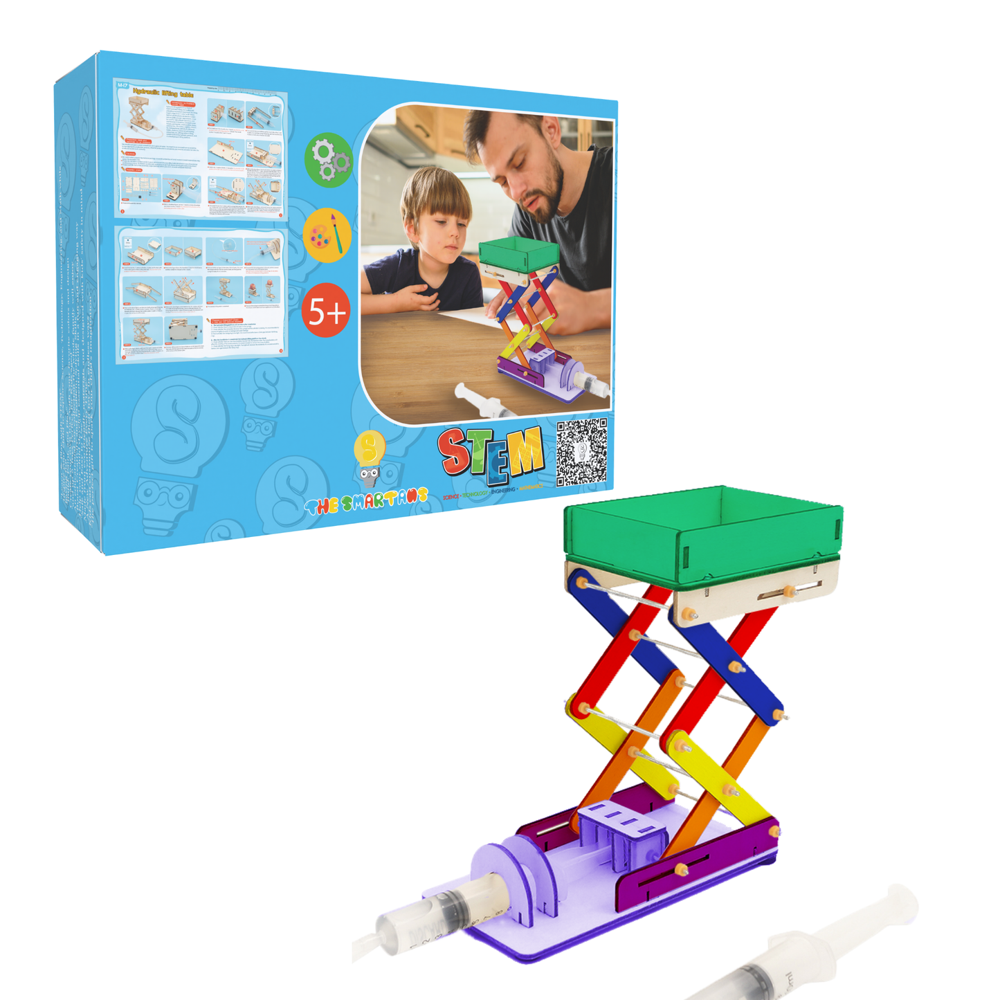 DIY Hydraulic Elevator Platform Model Children Technologia Science Toys Experimental Tool STEM Kit Learning Educational for Kids
