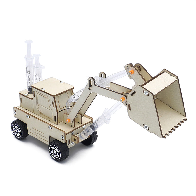 STEM Toys for Children Educational Science Experiment Technology Toy Set DIY Forklift Hydraulic Bulldozer Model Puzzle Kids Toys