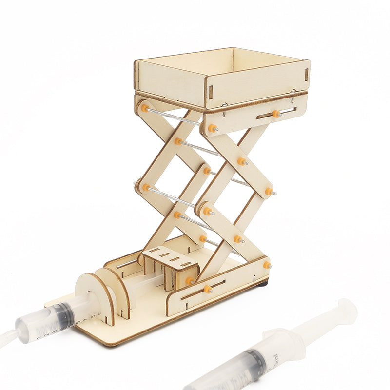 DIY Hydraulic Elevator Platform Model Children Technologia Science Toys Experimental Tool STEM Kit Learning Educational for Kids