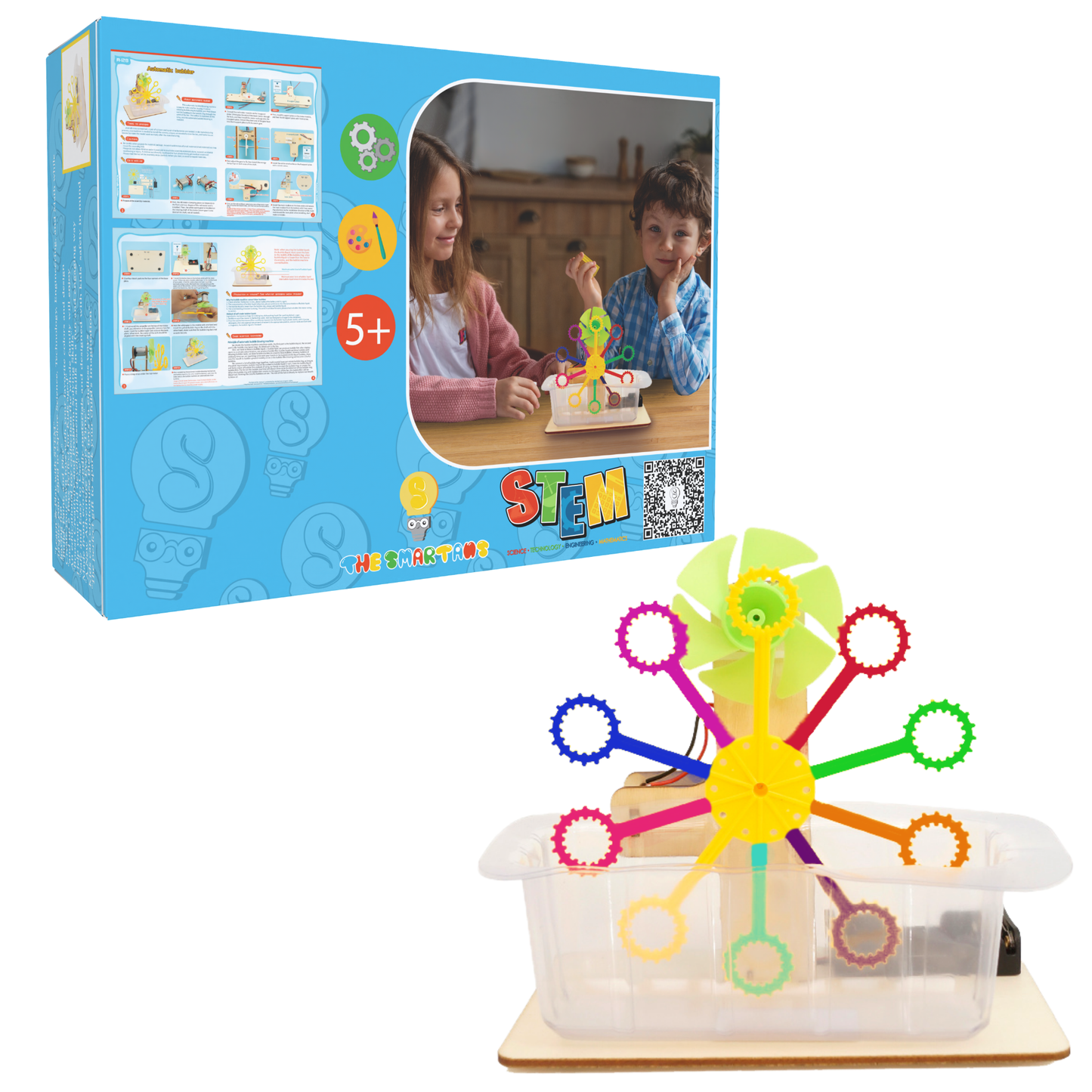 STEM Toys DIY Bubble Machine Assembling Model Material Kits Students Educational Science Experiment Technology Toys for Children