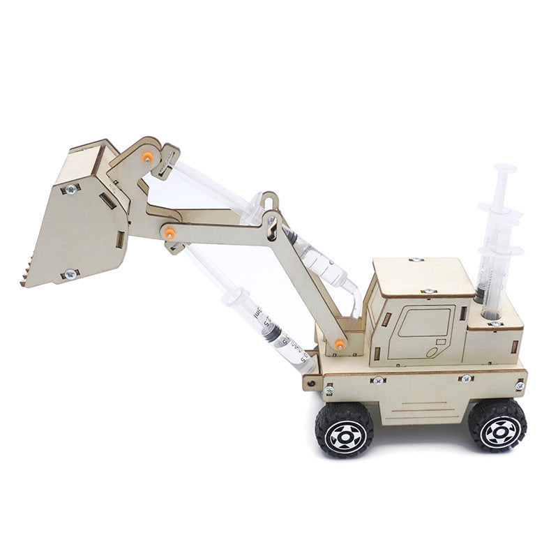 STEM Toys for Children Educational Science Experiment Technology Toy Set DIY Forklift Hydraulic Bulldozer Model Puzzle Kids Toys