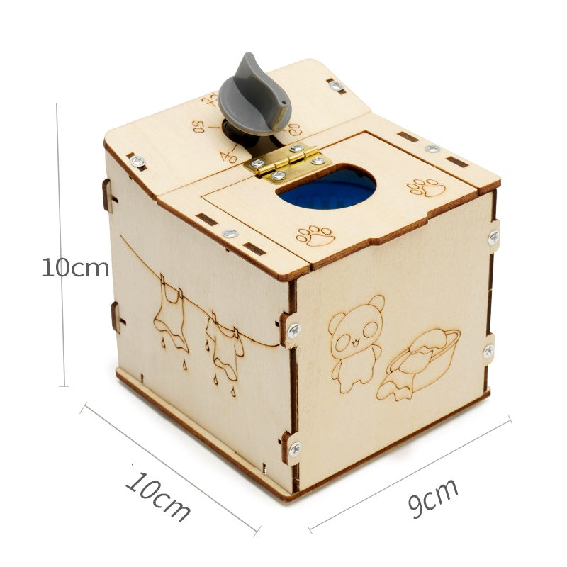 Washing Machine Building Kits Science Projects Experiment Kits Wood Washing Machine Toy for Development Toy