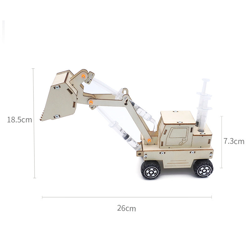 STEM Toys for Children Educational Science Experiment Technology Toy Set DIY Forklift Hydraulic Bulldozer Model Puzzle Kids Toys