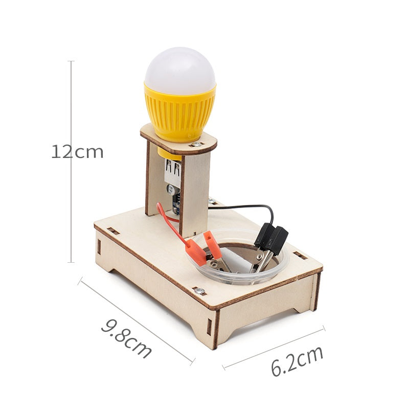 DIY Water Power Generator with Salt STEM Kits Technologia Science Experimental Tool Learning Educational Wooden Puzzle Games