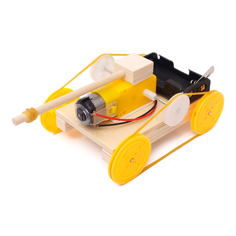 DIY Small Electric Tank STEM Toys Technology Science Experimental Tool Kit Learning Educational Wooden Puzzle Games for Kids