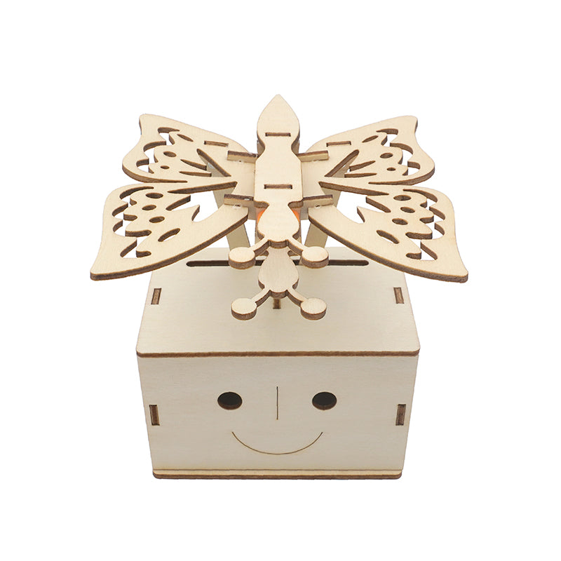 DIY Wooden Electric Butterfly Flying Children's Gear Transmission Mechanical Technology Scientific STEM Home School Education