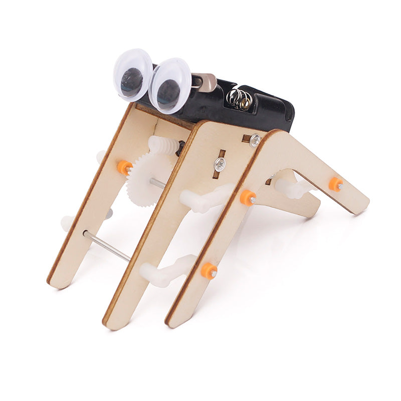 Walking Spider Robot Bionic Robot DIY Assemble Model Science Technology Education Experiment Kit Wooden Stem Puzzle