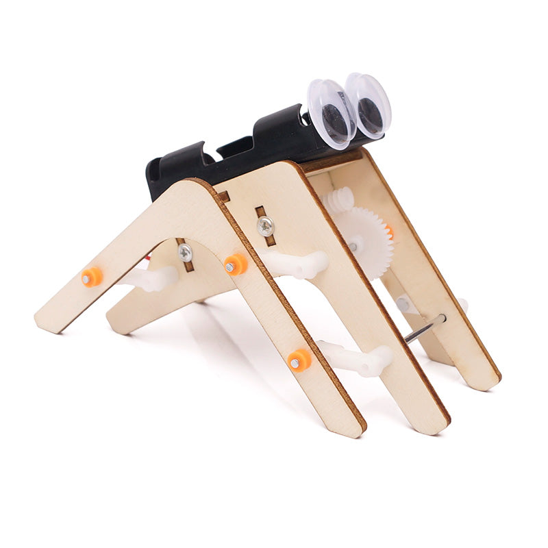 Walking Spider Robot Bionic Robot DIY Assemble Model Science Technology Education Experiment Kit Wooden Stem Puzzle