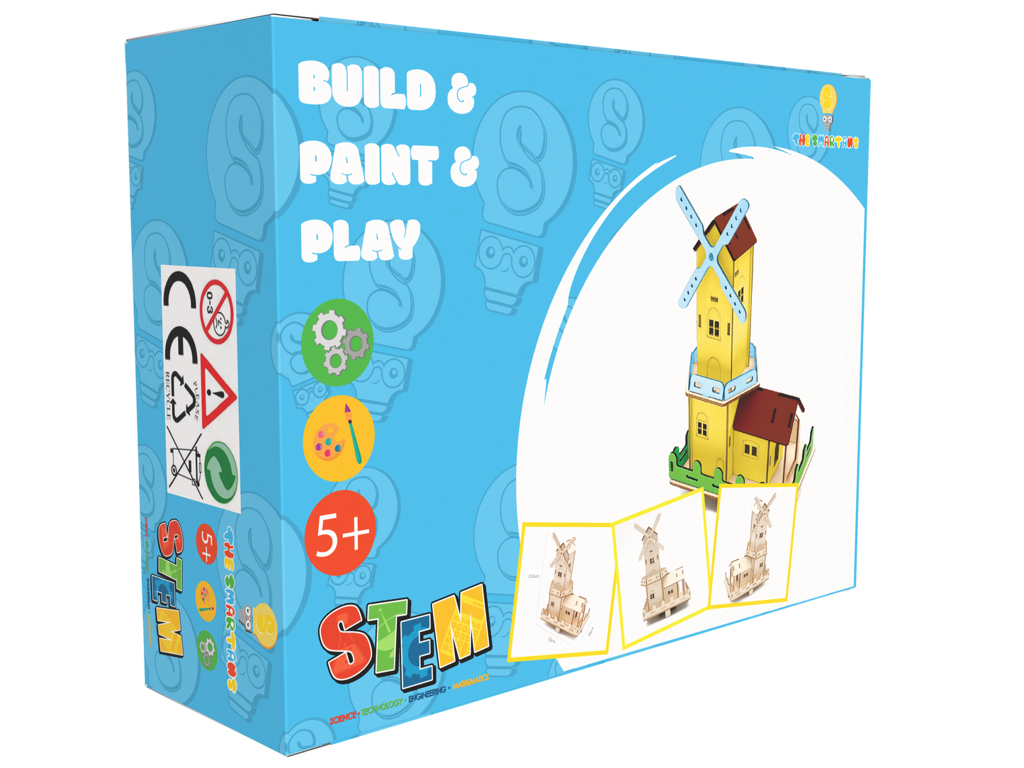 DIY Electric Dutch windmills Toys 3D Wooden Puzzle Toy Assembly Model Wood Craft Kits Decoration for School Children Kids