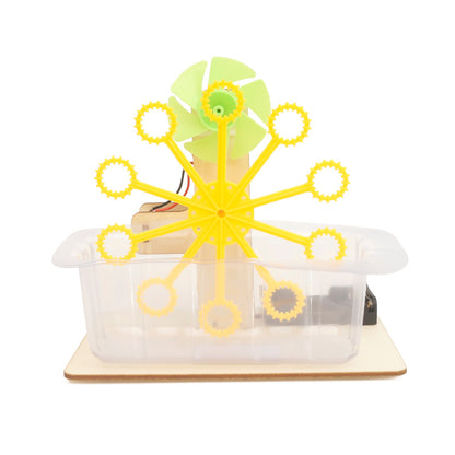 STEM Toys DIY Bubble Machine Assembling Model Material Kits Students Educational Science Experiment Technology Toys for Children