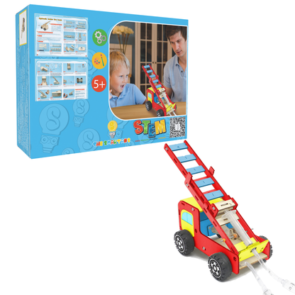 DIY Fire Truck Aerial Ladder Model Science Toys Children Technologia STEM Kit Experimental Tool Kit Learning Educational for Kid