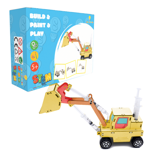 STEM Toys for Children Educational Science Experiment Technology Toy Set DIY Forklift Hydraulic Bulldozer Model Puzzle Kids Toys