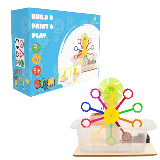 STEM Toys DIY Bubble Machine Assembling Model Material Kits Students Educational Science Experiment Technology Toys for Children