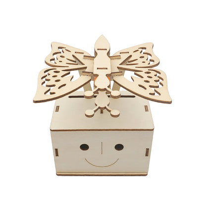 DIY Wooden Electric Butterfly Flying Children's Gear Transmission Mechanical Technology Scientific STEM Home School Education