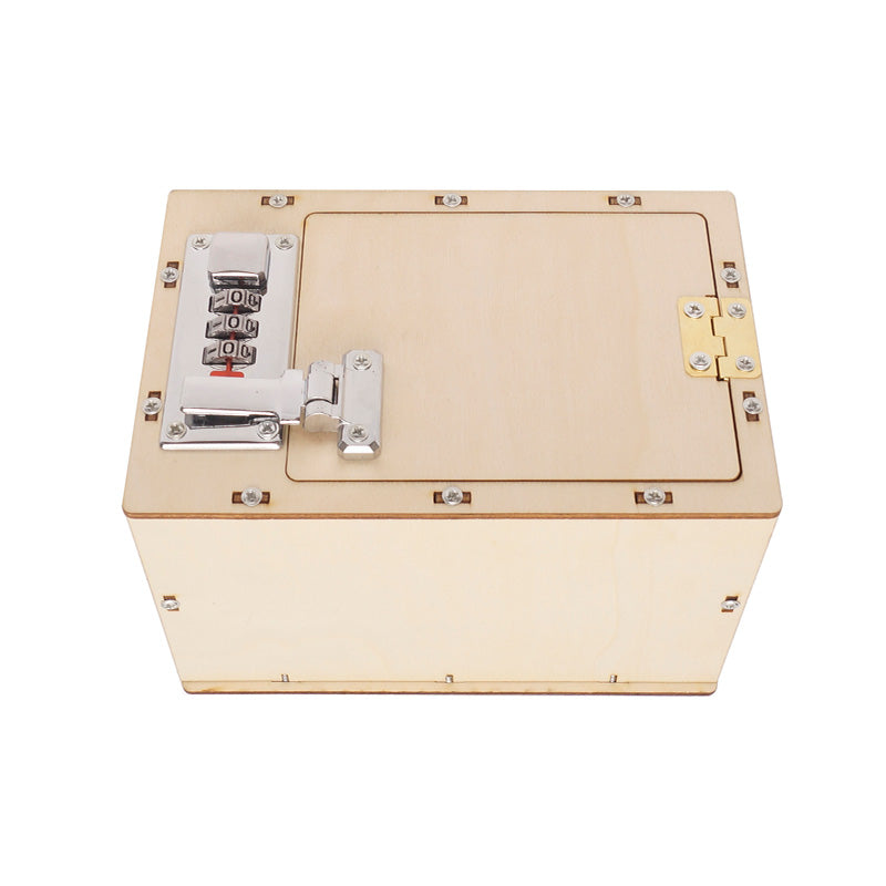 DIY Wooden Password Box for Kids Assembling Code Box Science School Projects Experiment Kits Science Toys STEM Educational Toys