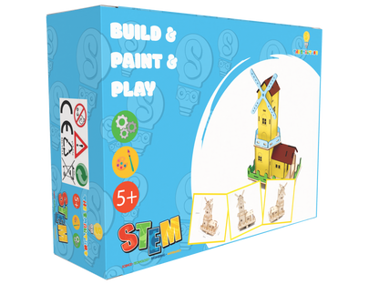 DIY Electric Dutch windmills Toys 3D Wooden Puzzle Toy Assembly Model Wood Craft Kits Decoration for School Children Kids